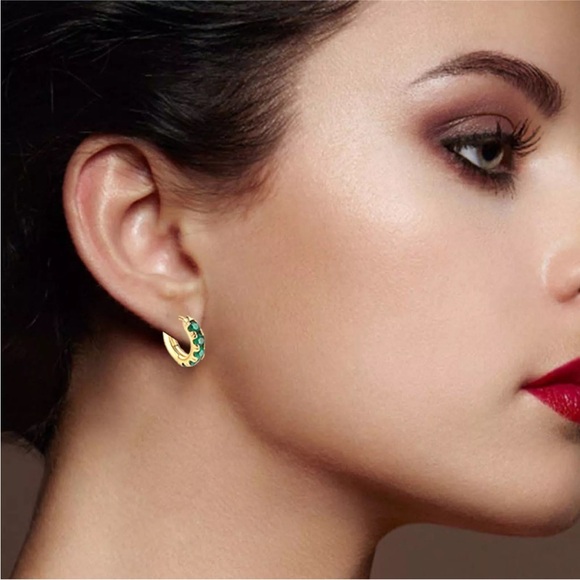 Zircon Earrings European And Fashion Earrings High Grade Gold Ear Buckles - Picture 6 of 12